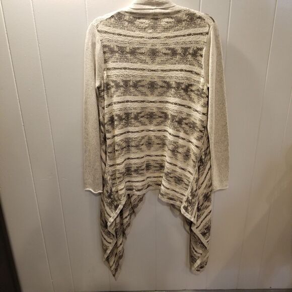 Lucky Brand Women's Small Heathered Gray Open front Boho Cardigan‎ Sweater - Picture 4 of 8
